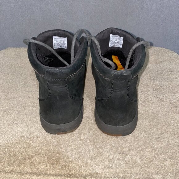 Chaco Black Leather Mid Boots Men’s 9.5 | Casual Outdoor Comfort Lace Up - Picture 5 of 9